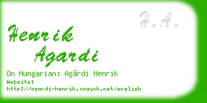 henrik agardi business card