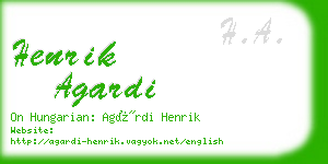 henrik agardi business card